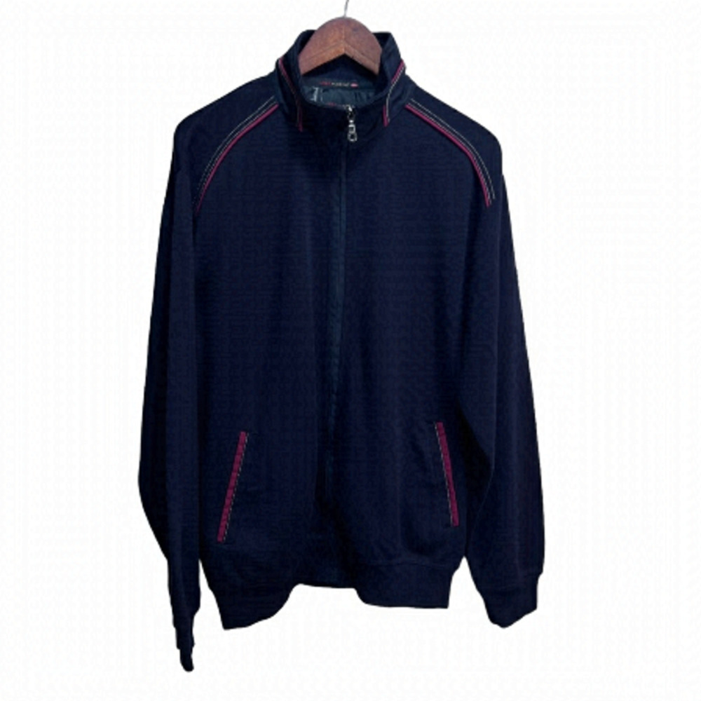 Usa Marine Navy Blue Wool Zip Up Sweater